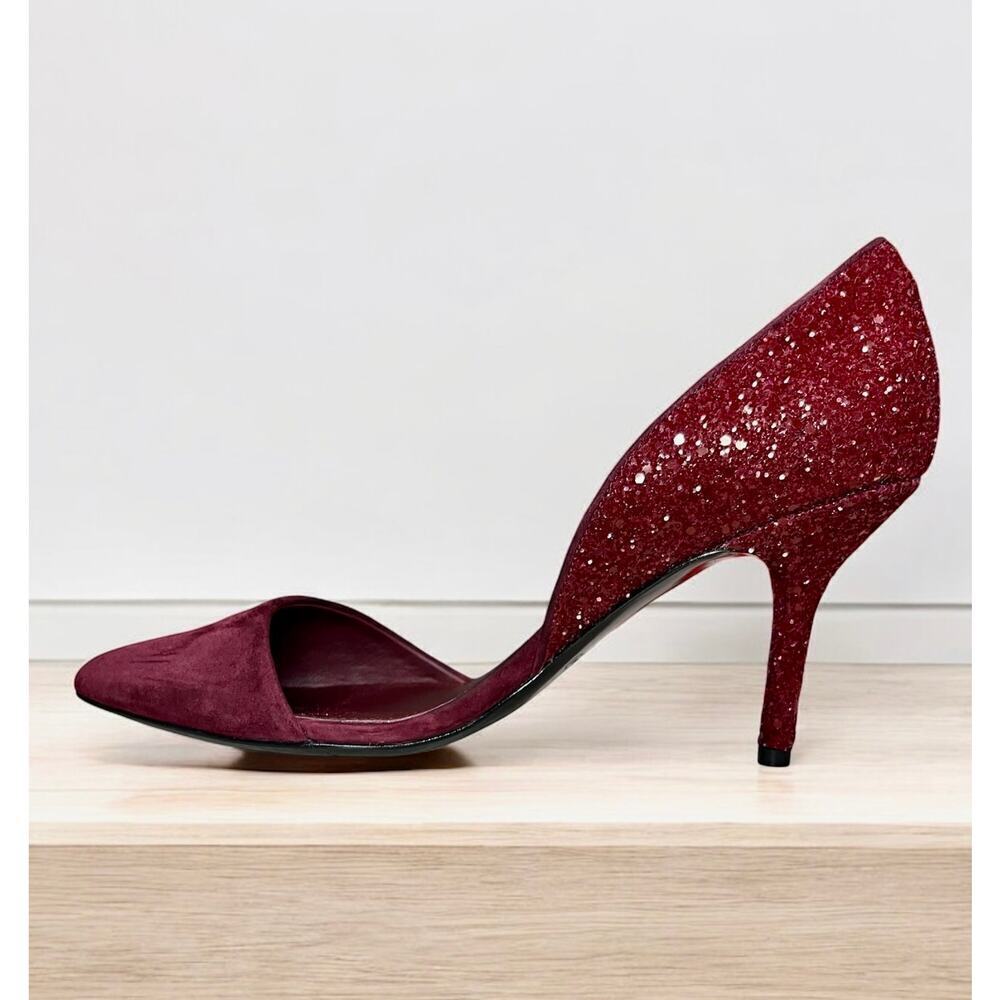 Coach A4536 Camille Suede Glass Glitter Pump Size 9M